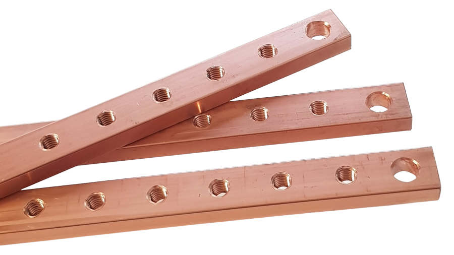 Szynoprzewody miedziane ERIFLEX lite, gwintowane, otworowane